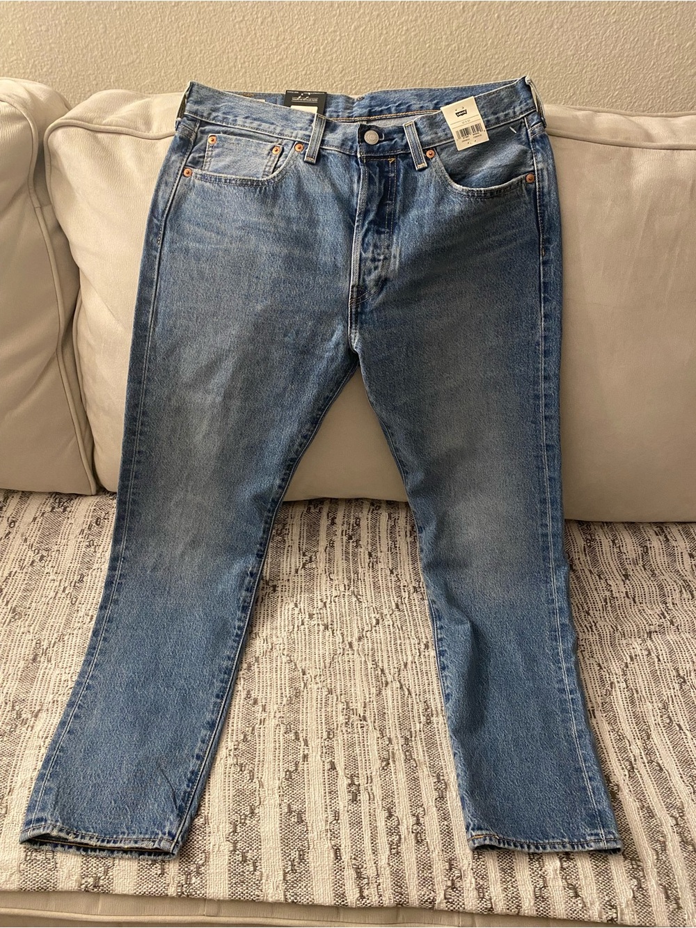 New Men’s Levi’s 501 ST Slim Taper Selvedge Denim Jeans 32 x 30